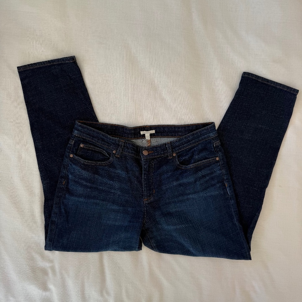 Eileen Fisher Organic Cotton Stretch Ankle Jean - Womens 14